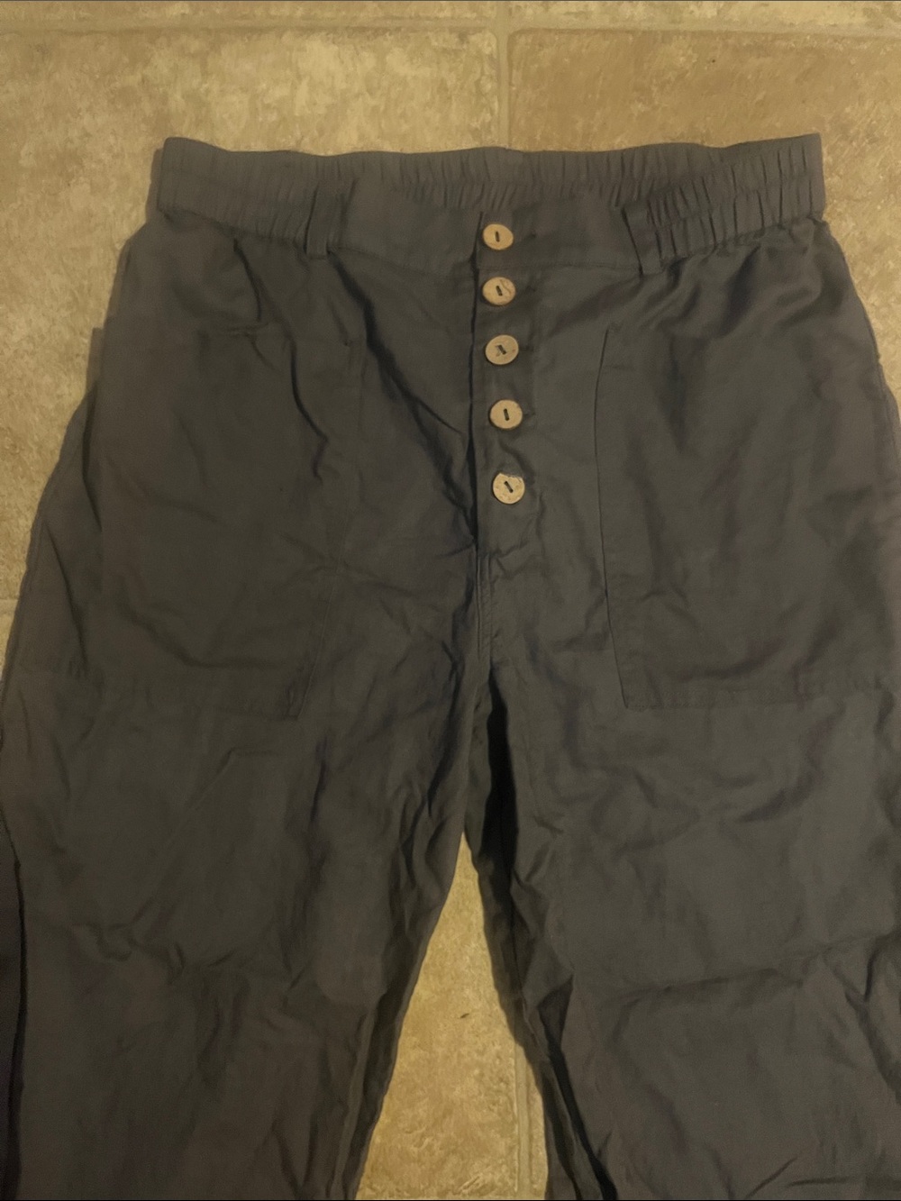 LINTICO Heidi Linen Cotton Simple Button Fly Trousers Euro Vacation Lightweight - Picture 5 of 11